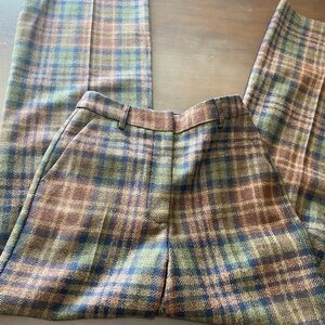 Sezane Plaid Wool Pants